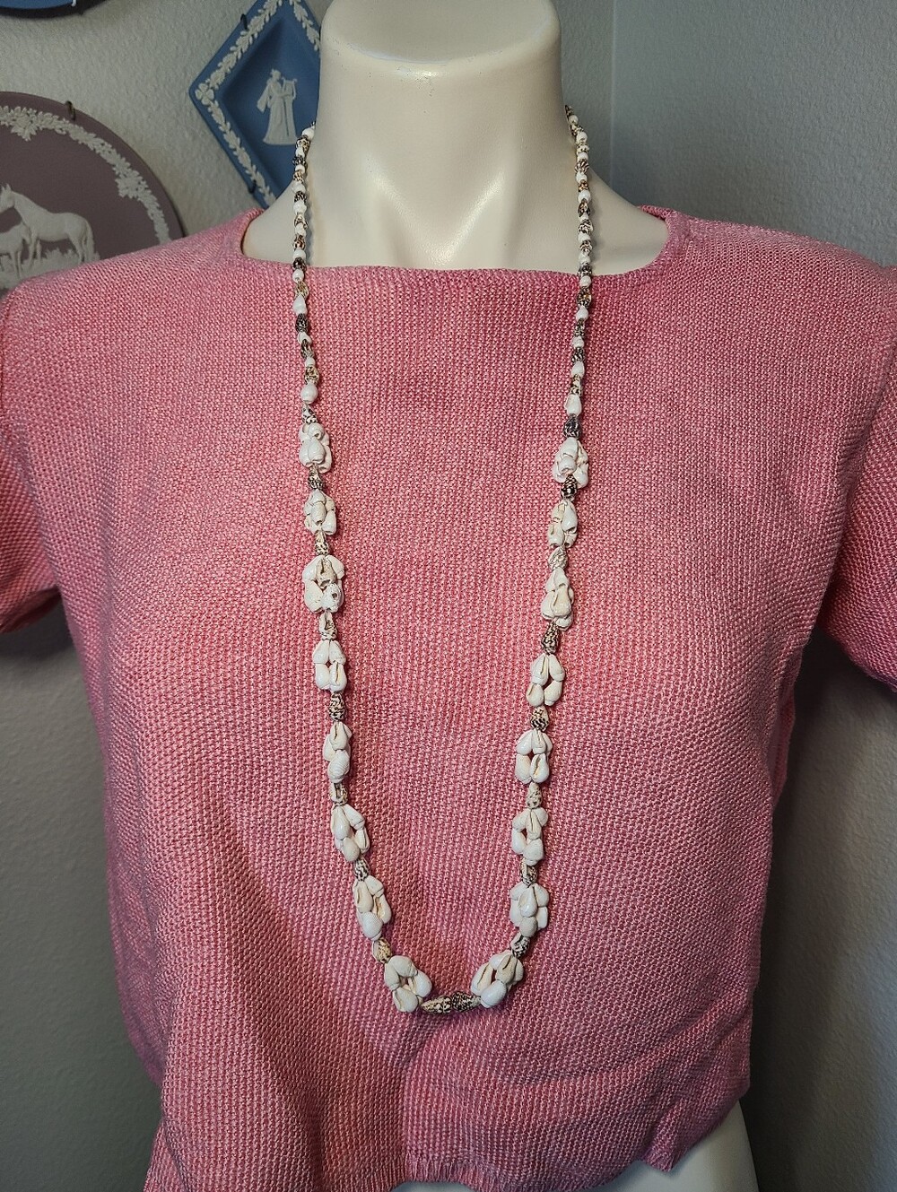 Puka Shell Necklace 18in Beach Boho Surfer Costume Jewelry